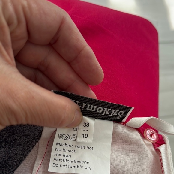 Marimekko Red and White Poppy Wide Length Cropped Summer Pants Size 10/EU 38 - Picture 8 of 8